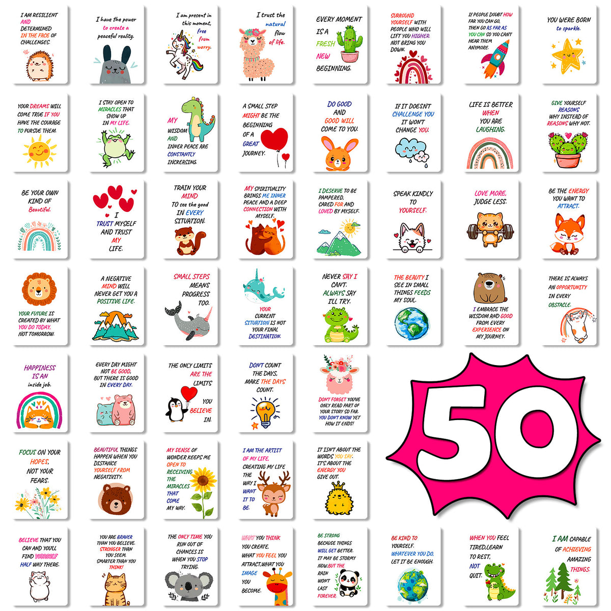 All-English inspirational postcards