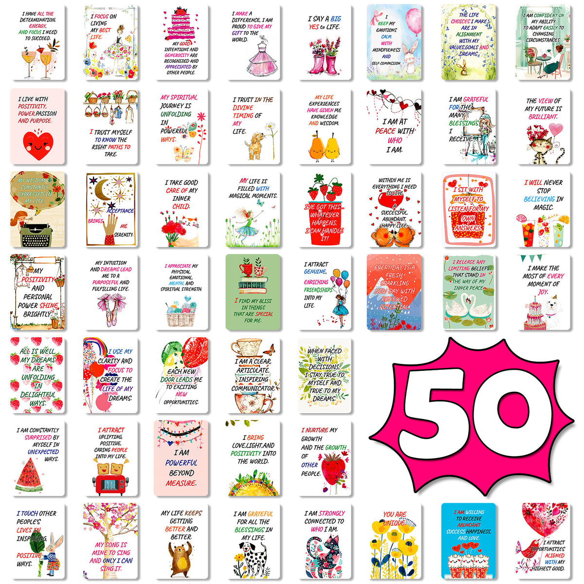 All-English inspirational postcards