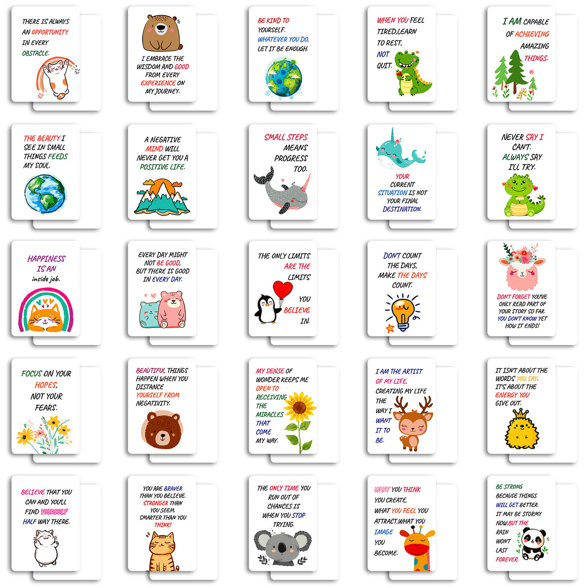 All-English inspirational postcards